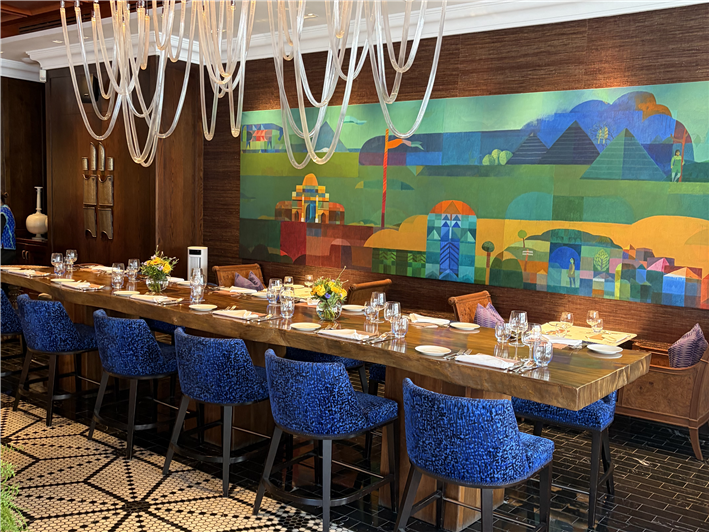 long table near entrance